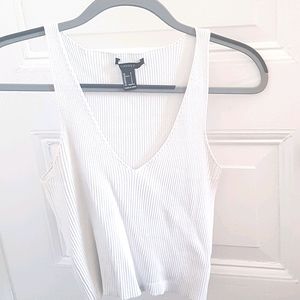 Forever 21 Textured White Tanktop